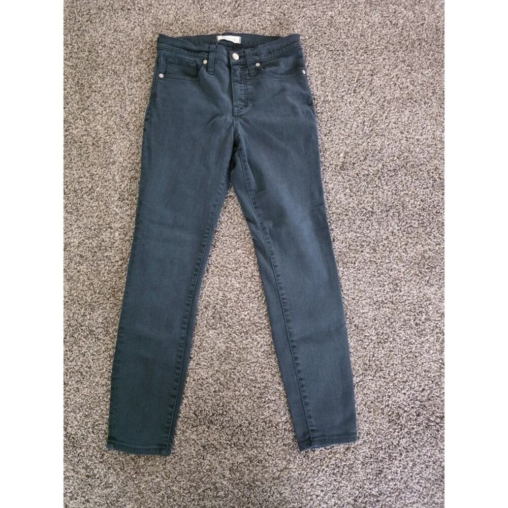 Madewell 9" High-Rise Skinny Jeans Womens Size 28 Black Lunar Wash Denim J6547